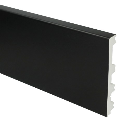 Flexibele Moderne plint 120/90/70x12 RAL 9005