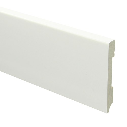 Watervaste kunststof Moderne plint 90x12 wit