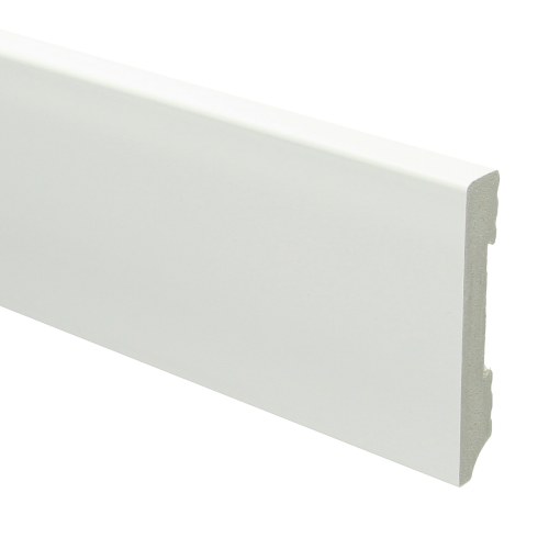 Watervaste kunststof Moderne plint 90x15 wit